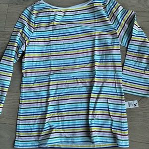 Talbots colors strips cotton shirt